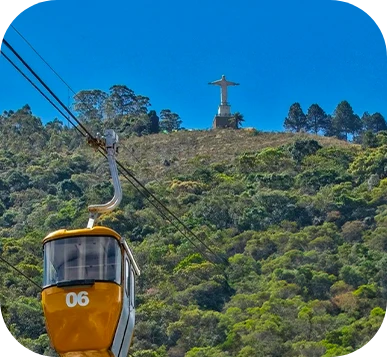 Foto mostrando o bondinho de Poços de Caldas